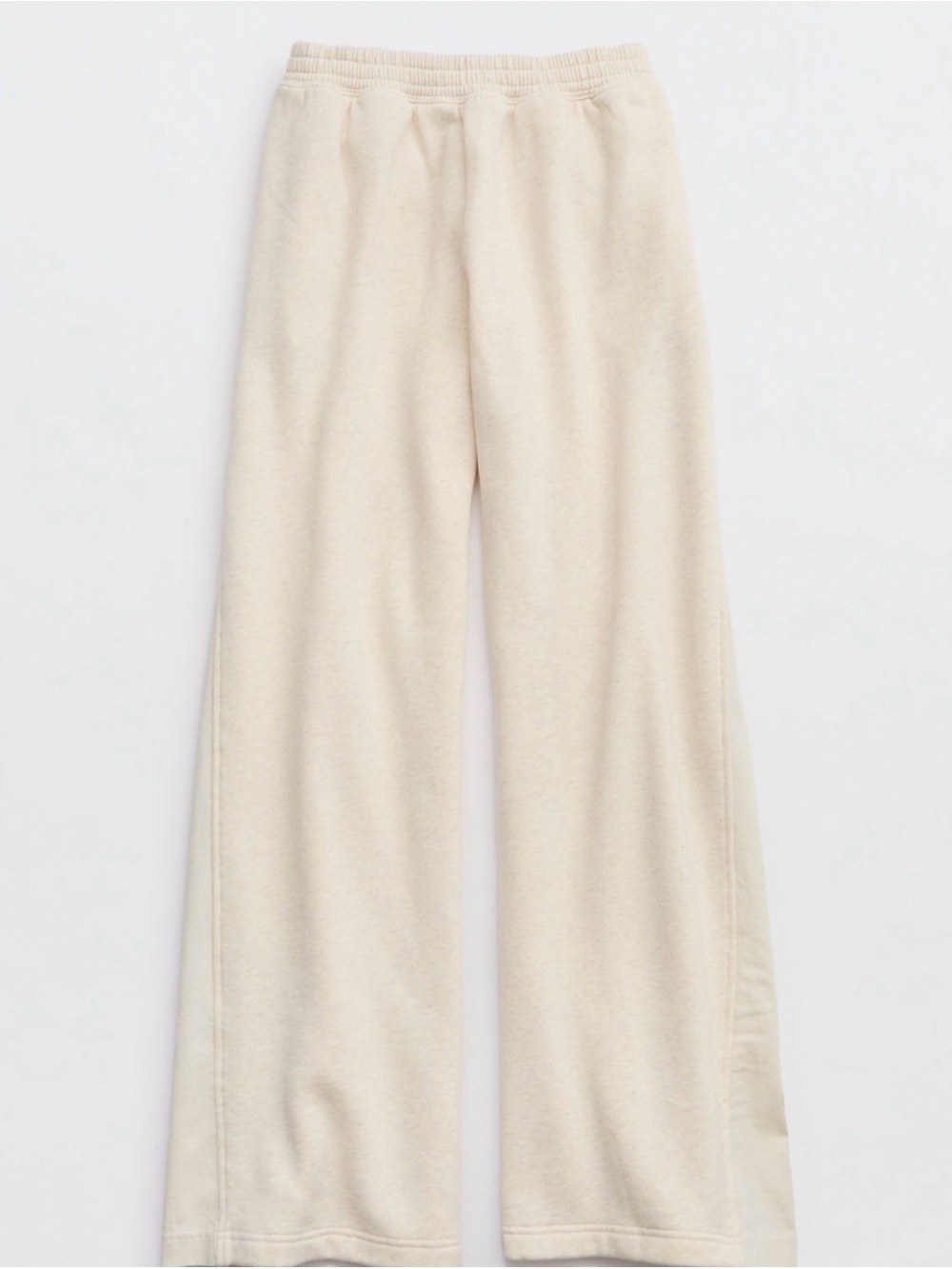NWOT Aerie First class Cream Wide-Leg fleece pant